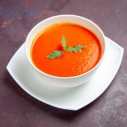 Холодный суп "Гаспачо" с овощной лапшой